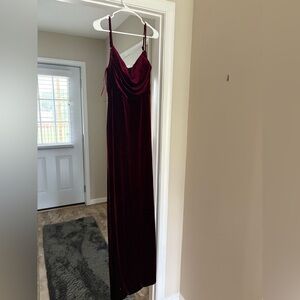 Revelry Deep Red Velvet Maxi Dress